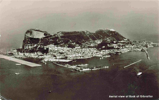 73999718 GIBRALTAR Gibilterra Rock of Gibraltar aerial photograph