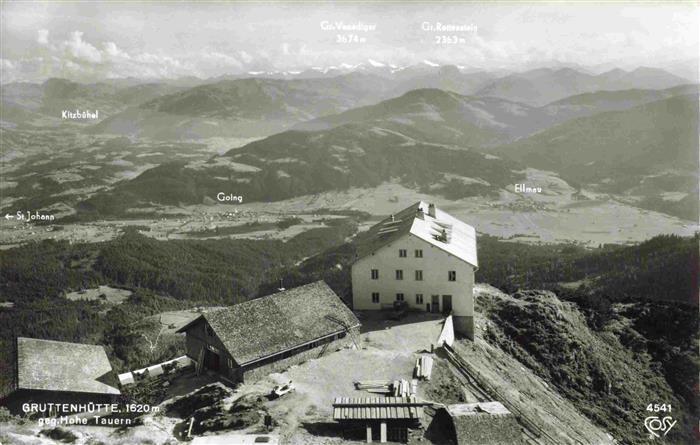 74000106 Gruttenhuette 1593m Tirol AT Fliegeraufnahme mit Hohe Tauern