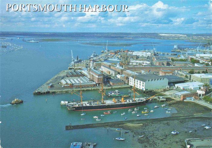 74000167 Portsmouth UK Harbour aerial photograph