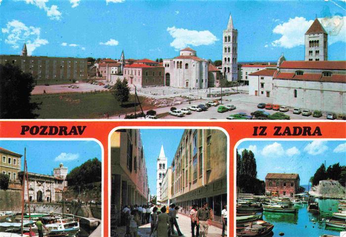 74000480 ZADAR Zadra Zara Croatia Stadtplatz Hafenpartien Fussgaengerzone