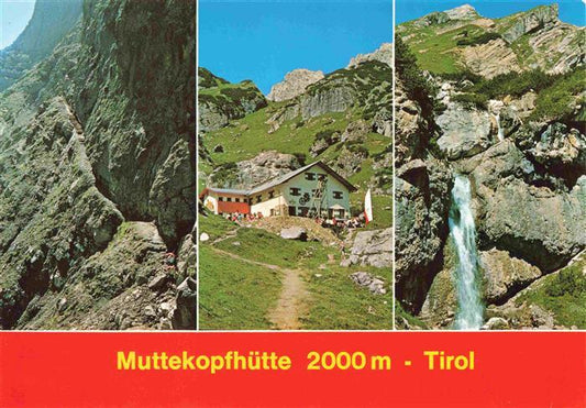 74000907 Muttekopfhuette 2000m Imst Tirol AT Panorama Wasserfall