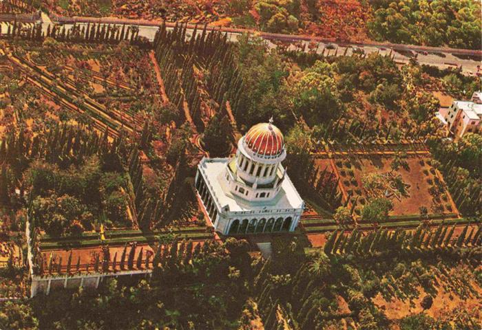 74001341 HAIFA Israel The Bahai Shrine Persian Garden Fliegeraufnahme