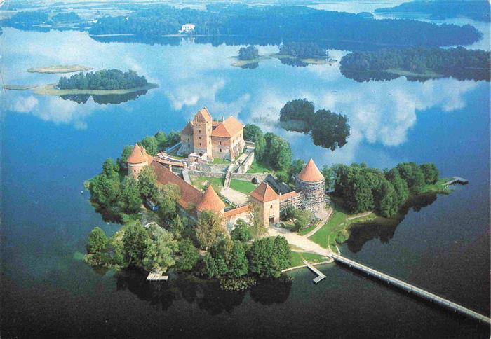 74001354 Trakai Lithuania Trakai Insular Castle Fliegeraufnahme