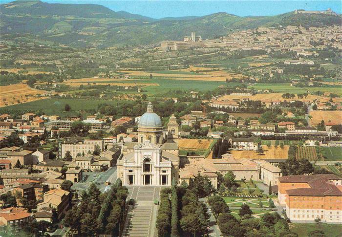 74001396 Assisi Umbria Santa Maria degli Angeli Fliegeraufnahme