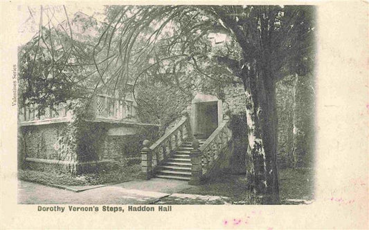 74000823 Haddon Hall Bakewell Derbyshire Dales UK Dorothy Vernons Steps