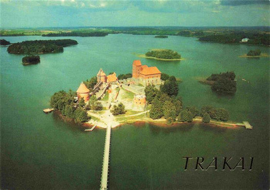 74001441 Trakai Lithuania Trakai Castle Fliegeraufnahme