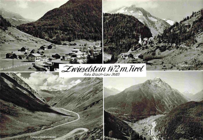 74001968 Zwieselstein Soelden oetztal Tirol AT Panorama Heiligenkreuz Timmeljoch