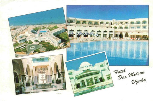 74002542 Djerba Jerba Tunesie Hotel Dar Midoun Fliegeraufnahme Pool