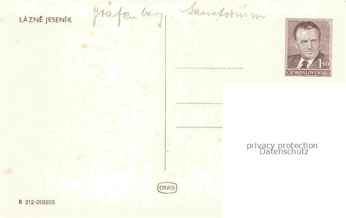 74001787 Lazne Jesenik Graefenberg Bad Schlema CZ Sanatorium