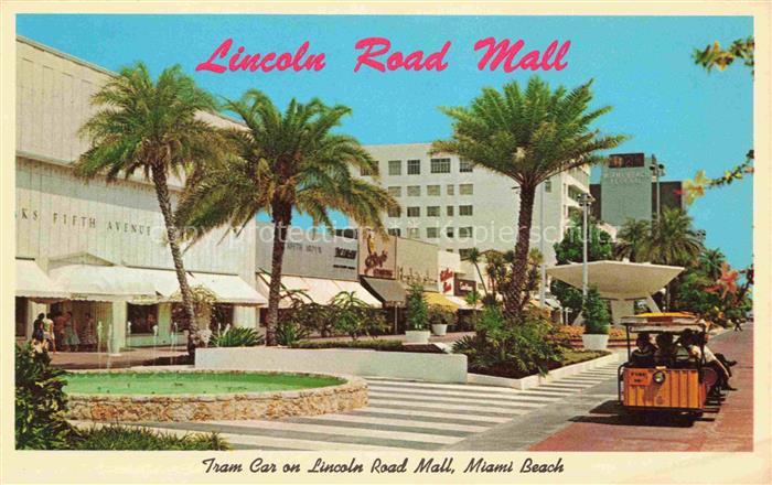 74001800 Miami Beach Tram Car on Lincoln Road Mall