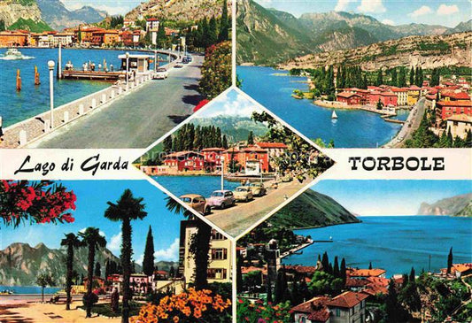 74002128 Torbole Lago di Garda IT Uferstrasse Kuestenpanorama Promenade