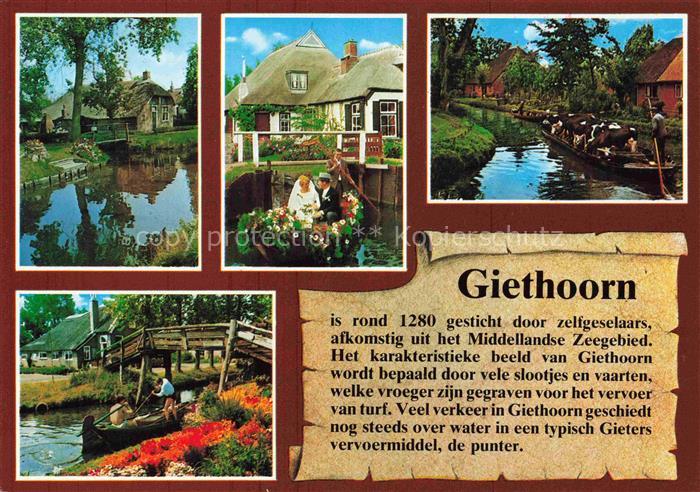 74002142 Giethoorn Overijssel NL Vues partielles des maisons sur le canal Mariage de Kaehne