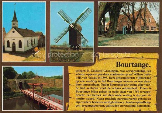 74002151 Bourtange Westerwolde NL Histoire du pont du moulin à vent de l'église