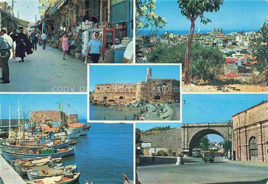 74002332 Heraclio Heraklion Iraclio Crete Greece Souvenirs Markt Hafen Festung P