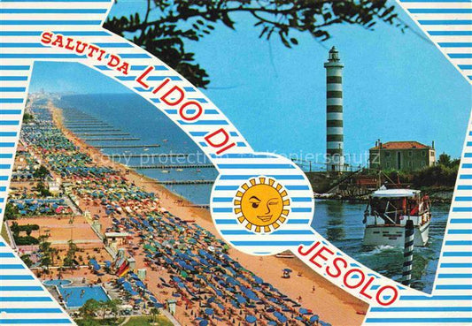 74002359 Lido di Jesolo IT Strandpartie Leuchtturm