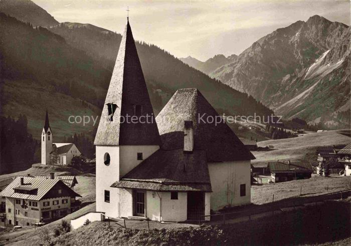 74002717 Hirschegg Kleinwalsertal Vorarlberg AT Evangelische Kreuzkirche Alpen