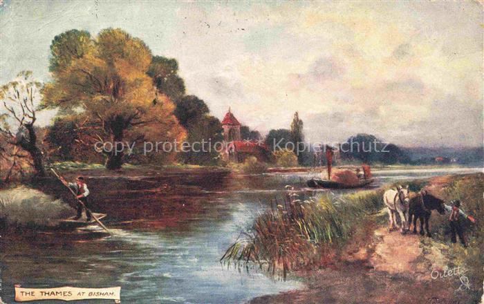 74002803 Bisham Cookham Berkshire UK The Thames Kuenstlerkarte