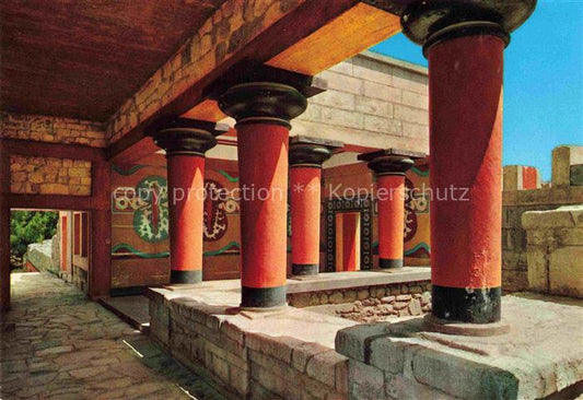 74003235 Knossos Cnosse Kreta Crete Greece Palast Saal der Saeulen