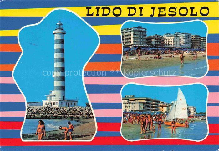 74003251 Lido di Jesolo IT Leuchtturm Strandpartien