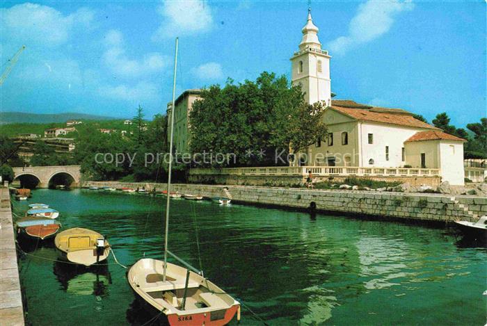 74003275 CRIKVENICA Croatia Kirche Bootsliegeplatz