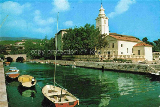 74003275 CRIKVENICA Croatia Kirche Bootsliegeplatz