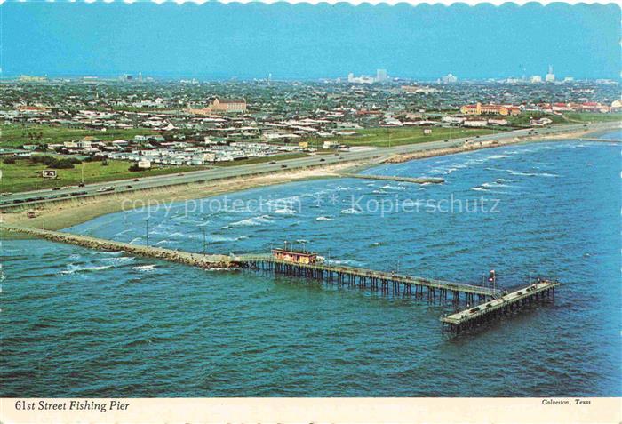 74003284 Galveston Texas USA Fishing Pier aerial photograph