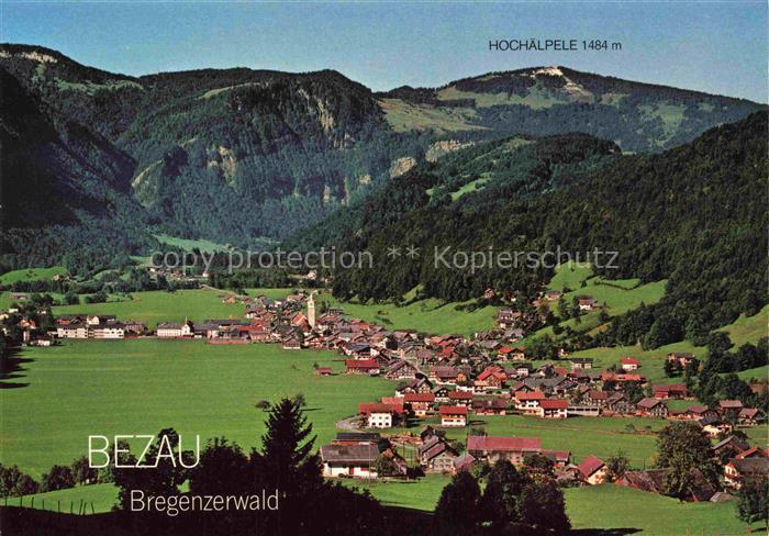 74003339 Bezau Vorarlberg Panorama Blick gegen Hochaelpele