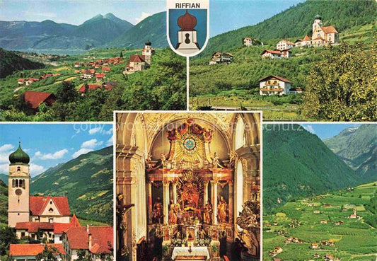 74003360 Riffian Meran IT Panorama pilgrimage site and Kuens pilgrimage church Alta