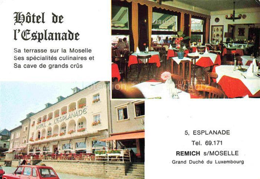 74003532 Remich Luxembourg Hotel de l'Esplanade Sa terrasse sur la Moselle