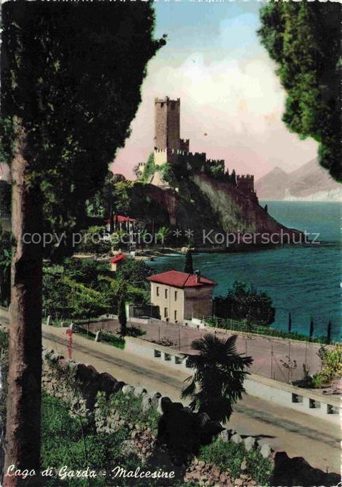 74003718 Malcesine Lago di Garda Ansicht mit Burg