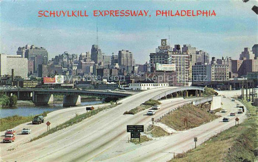 74003936 Philadelphia  Pennsylvania USA The Schuylkill Expressway aerial view