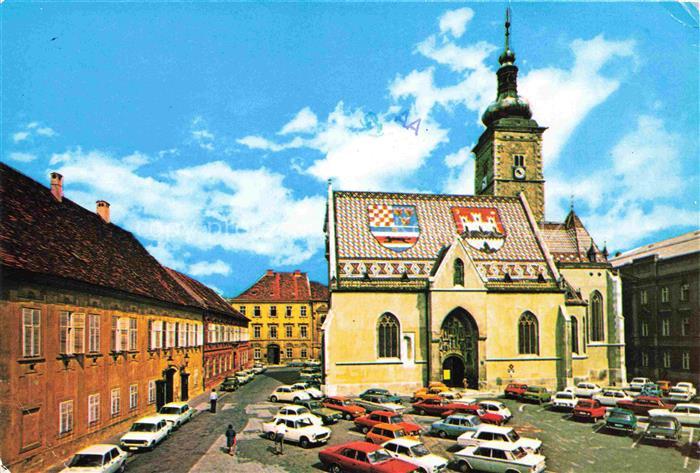 74004395 ZAGREB Agram Croatia Marktplatz Kirche