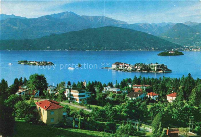 74004599 Stresa Borromeo Lago Maggiore IT e Isole Borromee Fliegeraufnahme