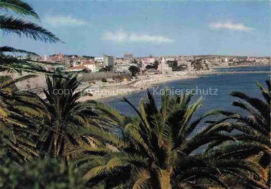 74004783 Estoril PT Vista parcial coastal panorama beach palm trees