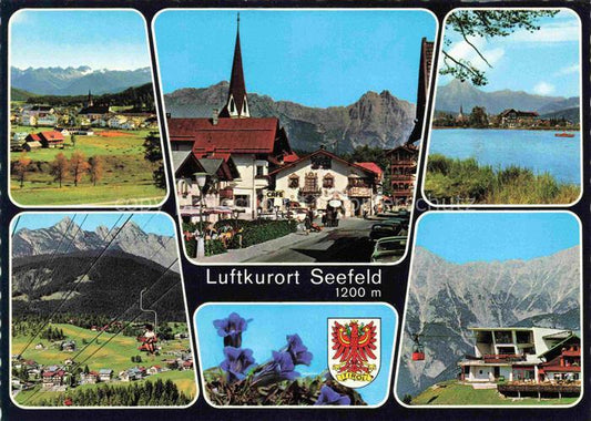 74004008 Seefeld Tirol Panorama Kirche Ortsansichten Seepartie