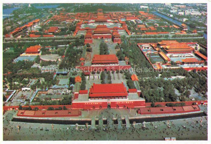 74004457 Beijing Peking Pekin China Air view of the Imperial Palace