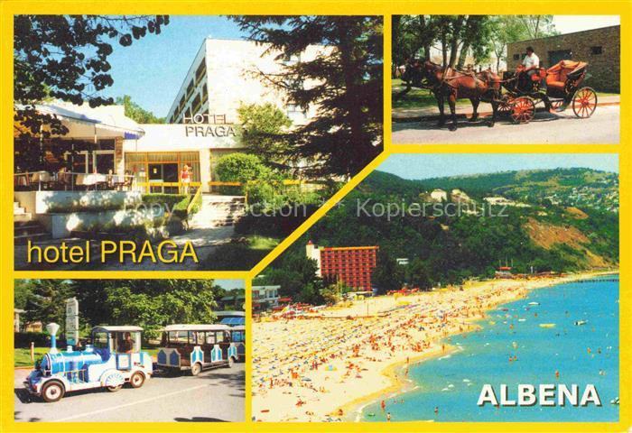 74004541 Albena BG Hotel Praga Pferdekutsche Strandbaehnle Strand