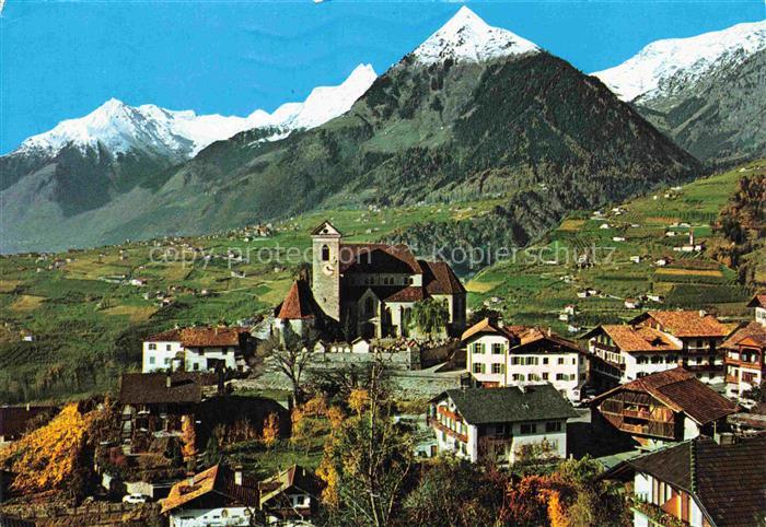 74004739 Schenna Meran Trentino IT mit Texelgruppe und Schloss