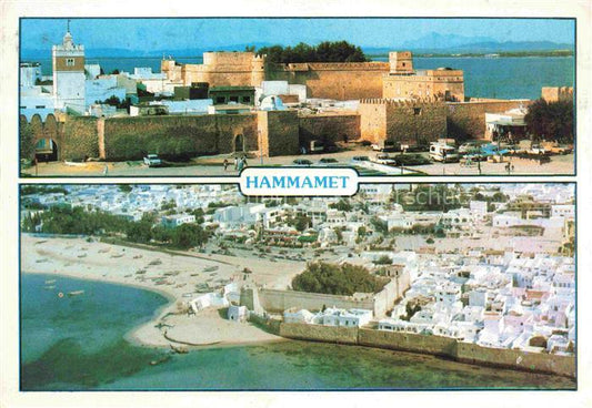 74004767 Hammamet Tunesie La vieille ville et le fort Fliegeraufnahme