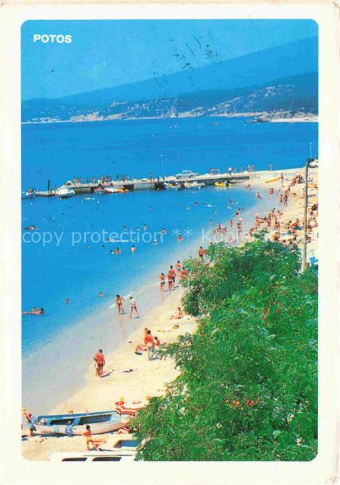 74005633 Potos Thasos Greece Fliegeraufnahme Strandpartien