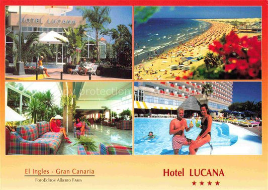 74005688 Playa del Ingles Gran Canaria ES Hotel Lucana Stran Halle Pool