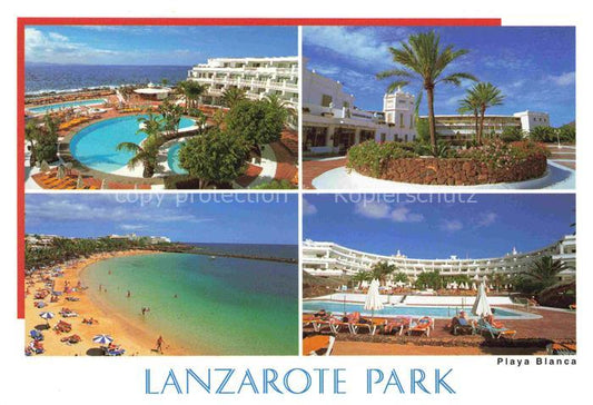 74005709 Playa Blanca Lanzarote Park Pool Strand Palmen