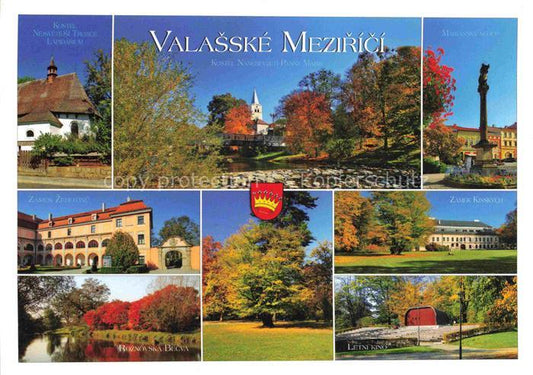 74006151 Valasske Mezirici Wallachisch Meseritsch CZ Teilansichten Park Schloss