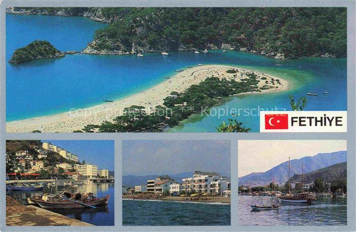 74005735 Fethiye Mugla TK Kuestenpanorama Bucht Hafen Hotels Strand