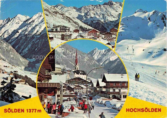 74005745 Soelden  oetztal AT und Hochsoelden Wintersportplatz Alpen Ortsansicht