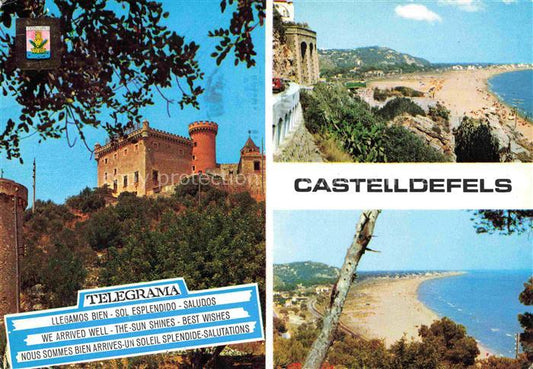 74005792 Castelldefels BARCELONA Cataluna ES Castillo y vistas de la playa