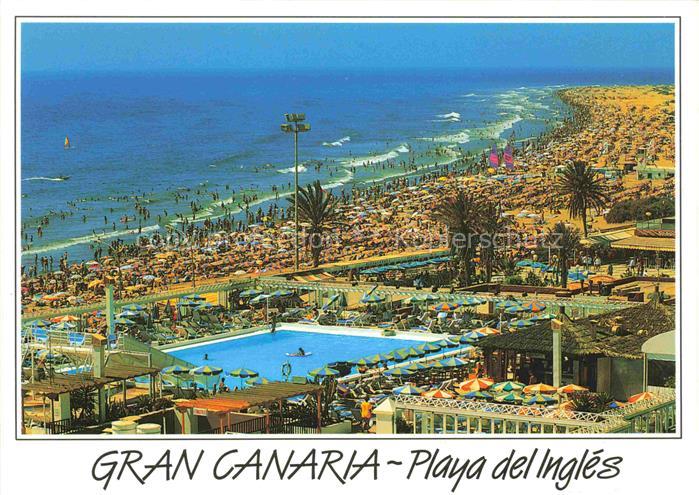 74006112 Playa del Ingles Gran Canaria ES Panorama Strand