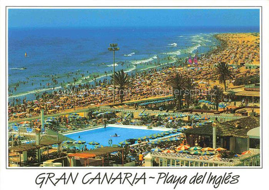 74006112 Playa del Ingles Gran Canaria ES Panorama Strand