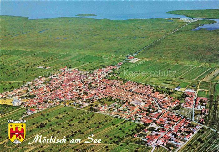 74006328 Moerbisch See Burgenland AT Panorama mit Blick auf den Neusiedlersee