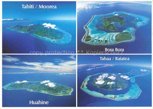 74009225 Tahiti Polynesia Moorea Bora Bora Huahine Taha Raiatea Fliegeraufnahmen